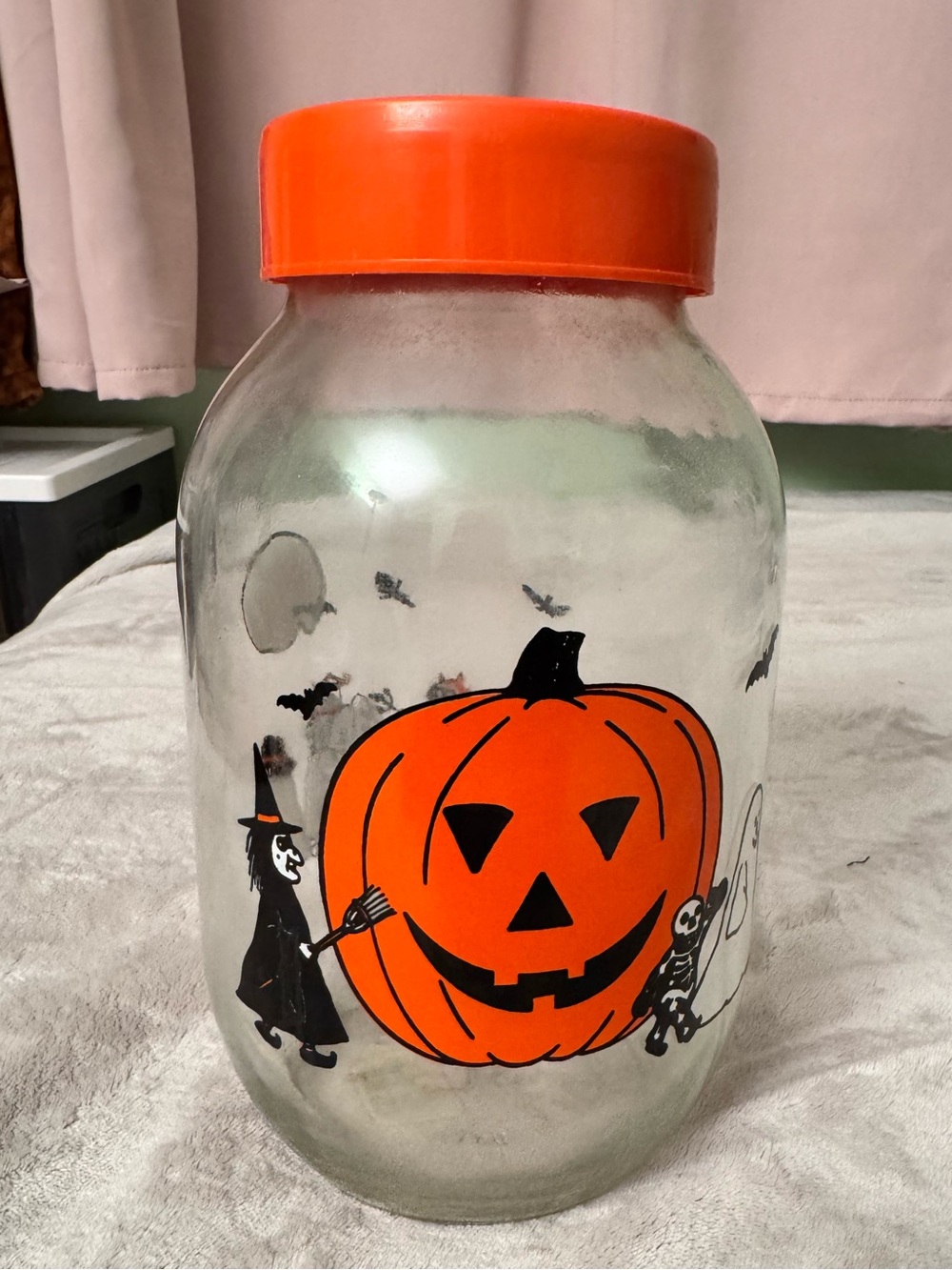 Rare Vintage 1980s Carlton Glass Halloween Jar - 3 Liter
